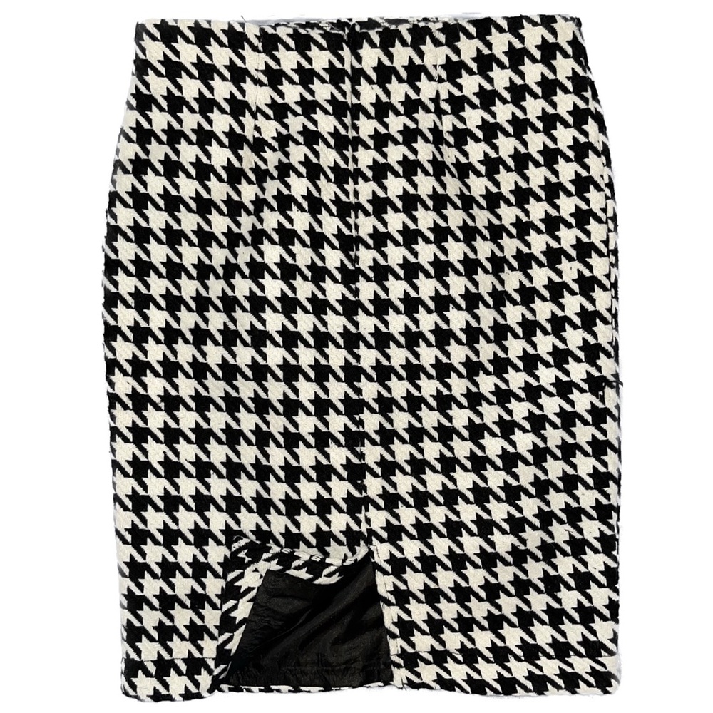 Vintage Style Houndstooth Pencil Skirt